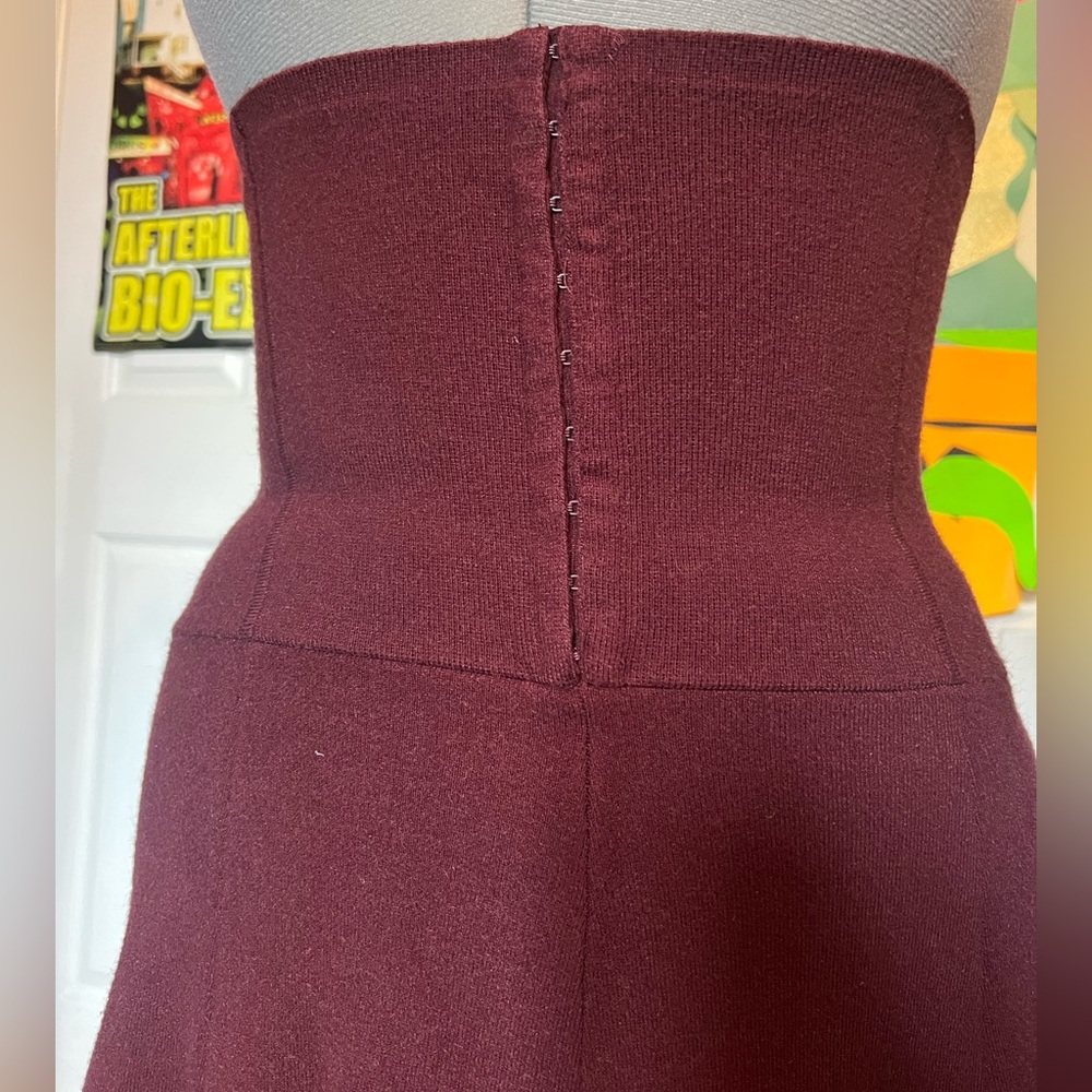 Warm wool high waisted skirt